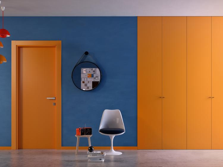 Porta laccata – Collezione 1000Colours – Abbinata a pannelli armadio