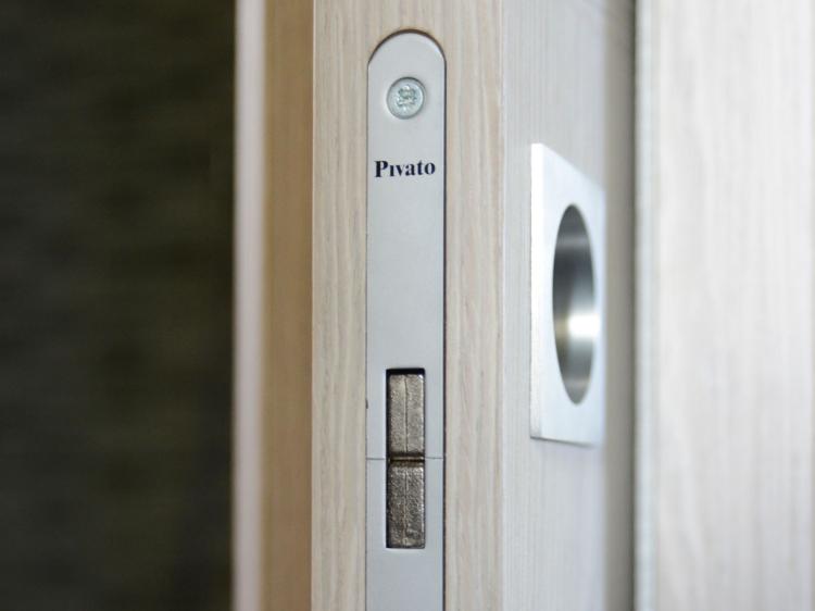 Porta interna scorrevole Pivato - Collezione Dinamica, essenza grigio rovere spazzolato